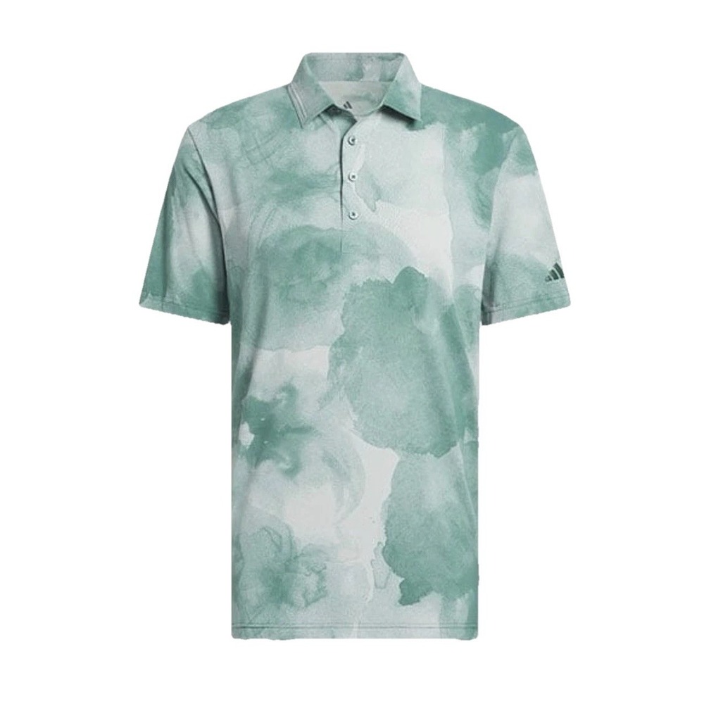 *NWT Men 2XL adidas Ultimate 365 Golf Tour Print Polo Green/ Silver IM7896